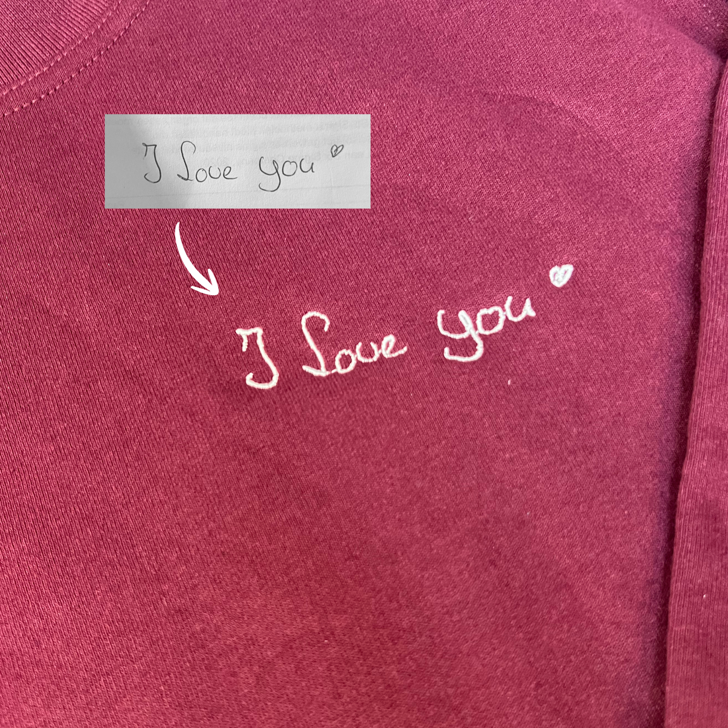 T-Shirt met Tekst in Eigen Handschrift