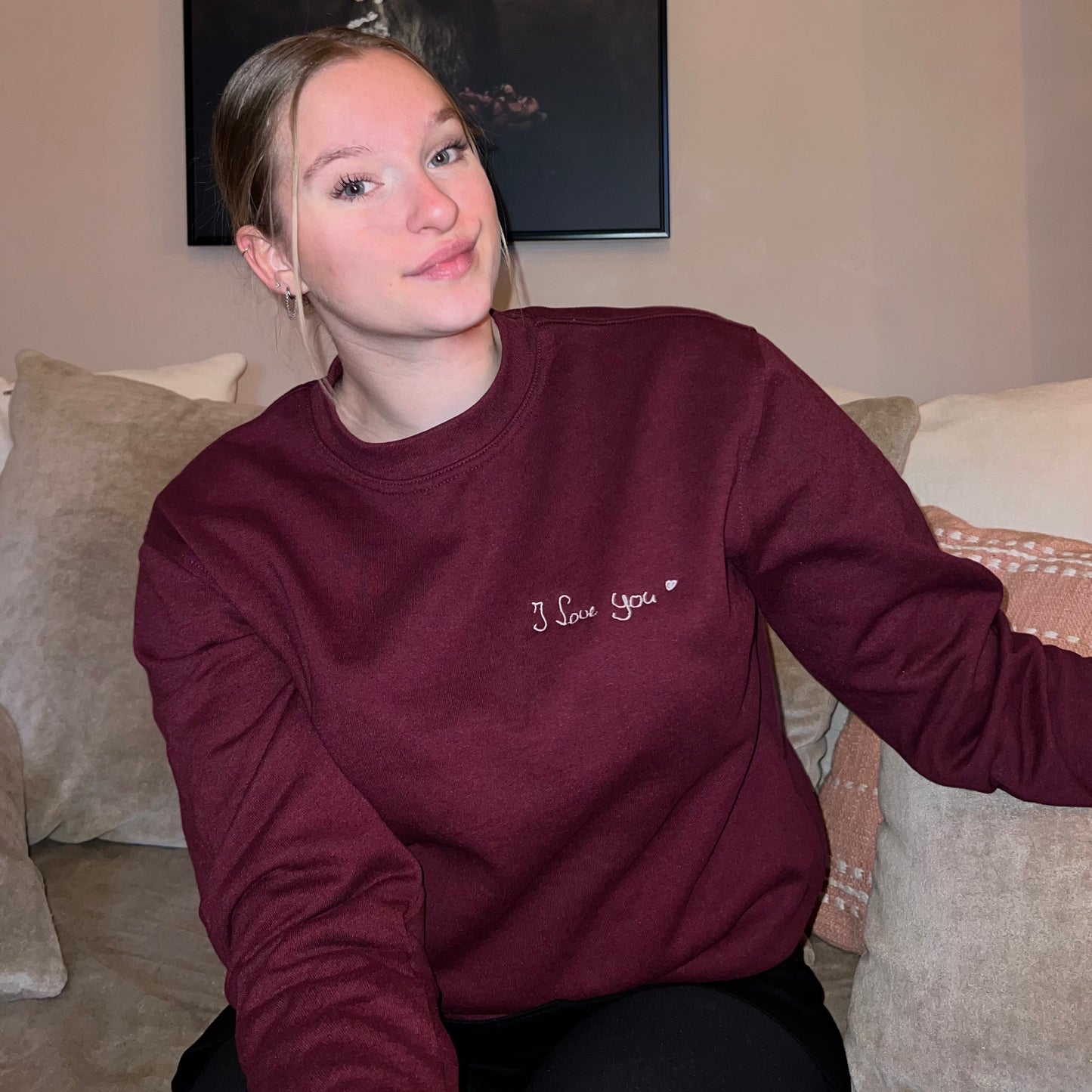 Sweater/Hoodie met Tekst in Eigen Handschrift